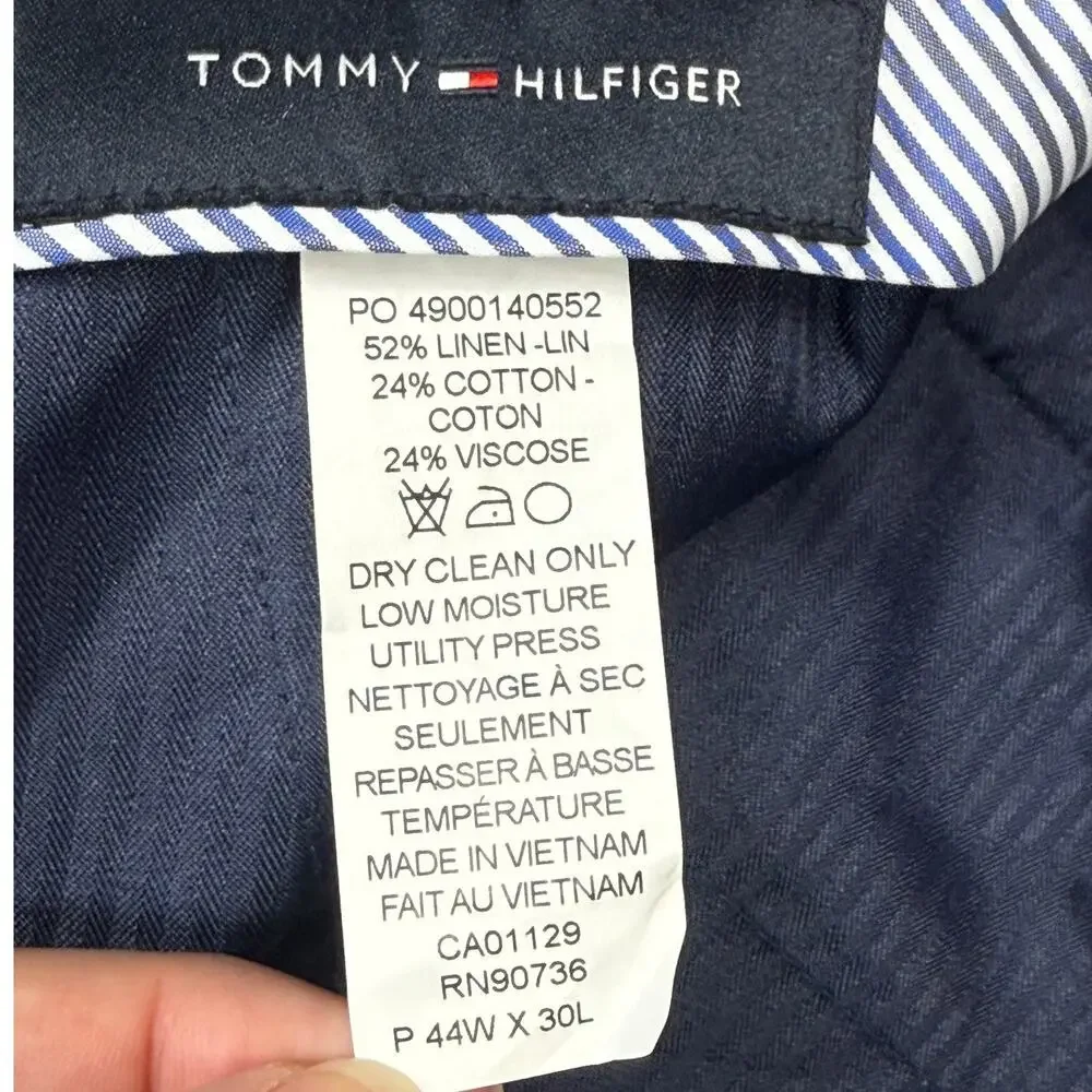 Tommy Hilfiger Modern Fit 100% Linen Men's Suit Pants Rust 44x30 $135